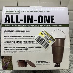 Moultrie 5-Gallon Programmable All-in-One Hanging Deer‎ Feeder NEW IN BOX